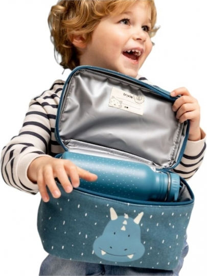 Trixie School Insulated Hand Lunch Bag 0.5lt Blue Dinosaurs 20 x 14 x 20cm