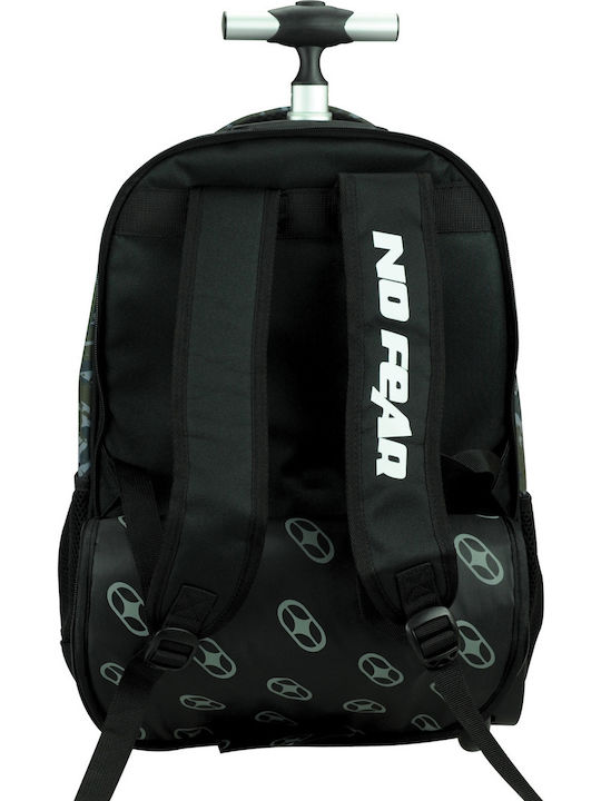 No Fear School Trolley Bag for Elementary with Water Bottle Holder Multicolour 30lt 33 x 28 x 48cm