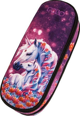 Polo Growly Pencil Case with 2 Compartments Fuchsia