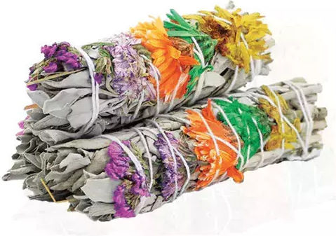 Рамки за аромат на градински чай Good Vibes White Sage Smudge Stick 10см
