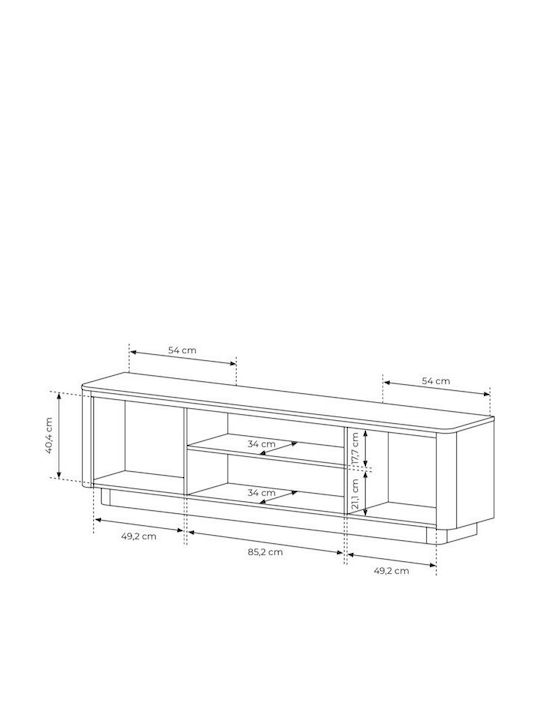 Έπιπλο Τηλεόρασης Μπεζ Μ200xΠ54xΥ38cm