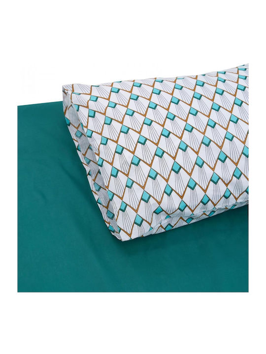 Heinner Set Huse Pentru Pilote 100% Bumbac 180x200cm Semidublu Cu 2 Fețe De Pernă & 1 Cearceaf Albastru