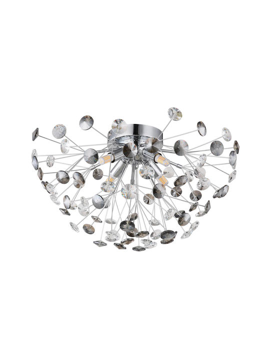 Globo Lighting Ceiling Mount Light Transparent with Integrated LED