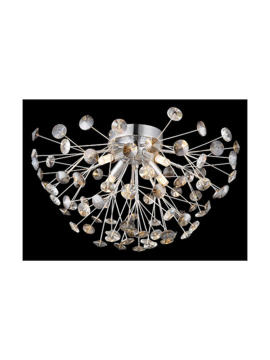 Globo Lighting Ceiling Mount Light Transparent with Integrated LED