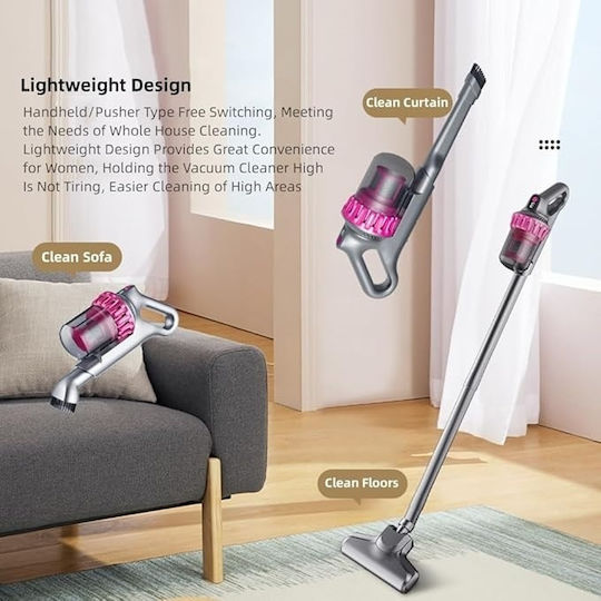 Reîncărcabilă Aspirator 2 în 1 Stick & De Mână Neagră D6T0VY3BM