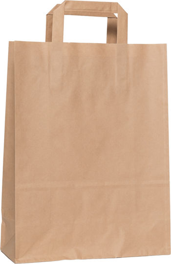 Pungă de Hârtie Kraft Plată Netedă 26x12x35 250 Bucăți