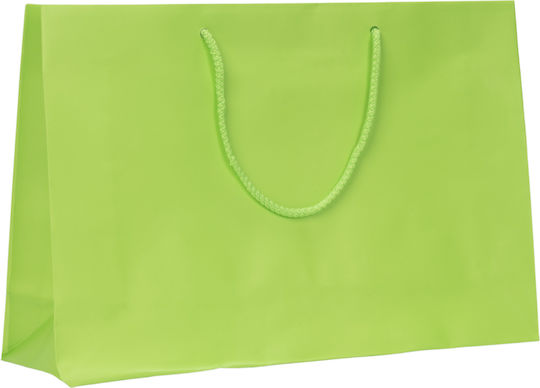 Paper Bag Matte Laminated Bag Light Green Rope Handle 43x15x36 100pcs