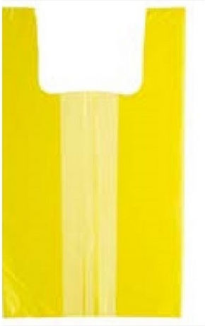 Plastic Vest Type Bags 50cm Yellow 10kg