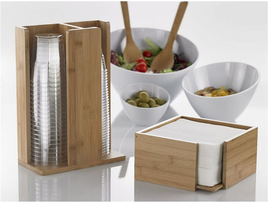 Bamboo Napkin Holder 19x19x10cm 086
