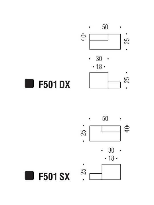 Colombo Design Πόμολο Επίπλου από Μέταλλο Χρυσό F501-SX-orosat