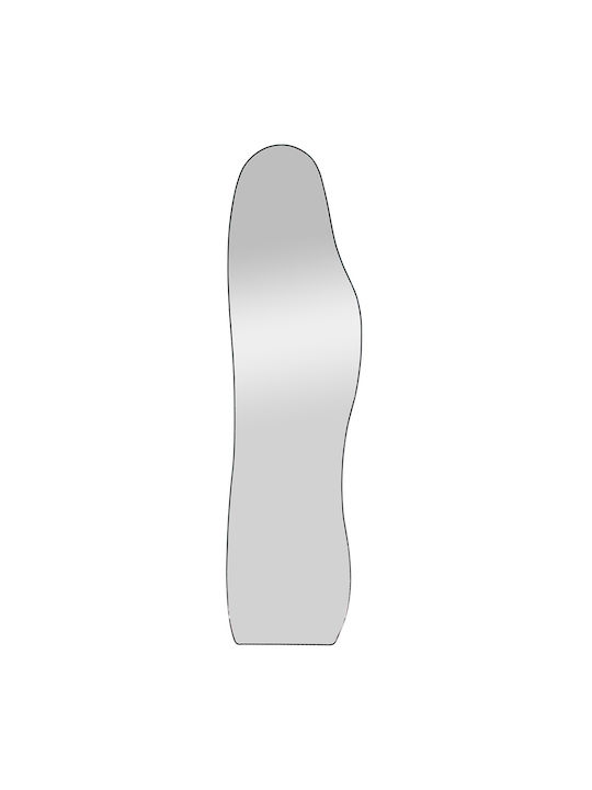 Keskor Asymmetric Floor Mirror with Black Wooden Frame 150x40cm