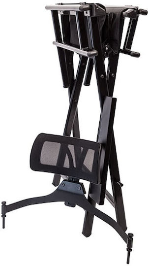 Folding Makeup Chair Black Headrest Holder