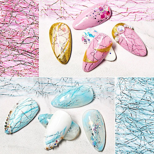 4 Rolls Silk Nail Decorations Paper Glass 3