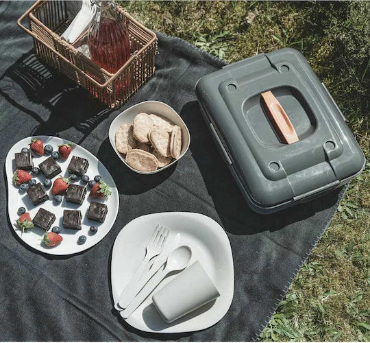 Easy Camp Picnic Blanket Set 25x34cm In White Colour