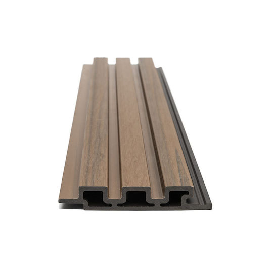 Newplan 5510 WPC Wandpaneel Zweite Generation 3D Pölster Teak 2,5cm X 14,7cm X 290cm