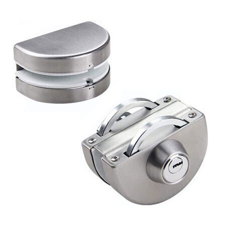 Glass Door Lock Additional Locking Inside-Outside Security Key Door Gap +7 mm