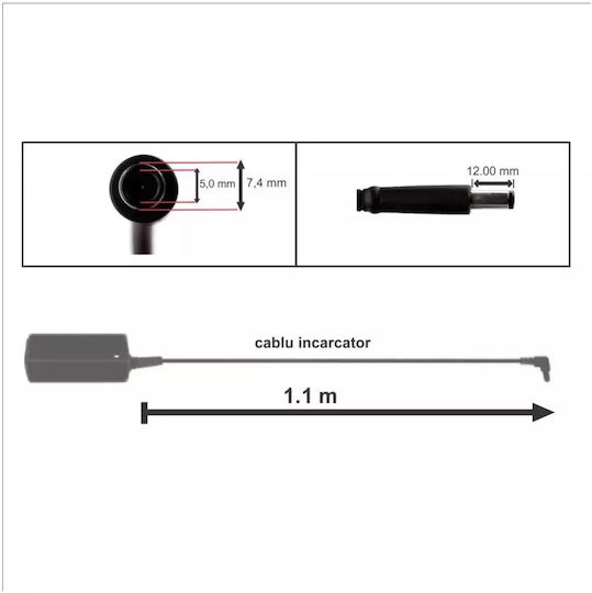 Încărcător Laptop 90W 19.5V 4.62A pentru Dell