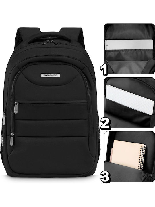 Zagatto Wasserdicht Tasche Rucksack für Laptop 17.3" in Schwarz Farbe ZG773