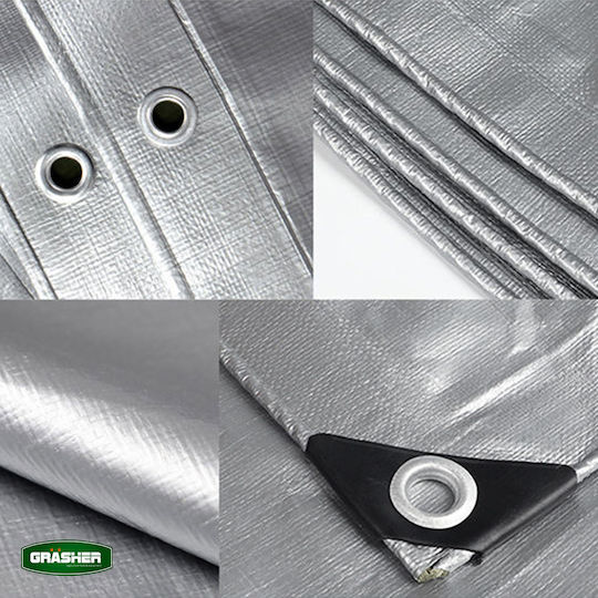 Grasher Waterproof Gray Tarpaulin 120 Gr/m² 2x3m 100237gr