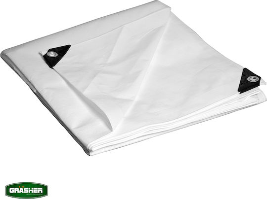 Grasher Αδιάβροχος Μουσαμάς Λευκός 120 Gr/m² 3x5m 100241wh