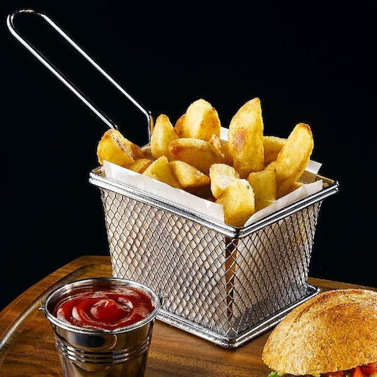 Stainless Steel Mini Presentation Deep Fry Basket 10x10x H 9cm