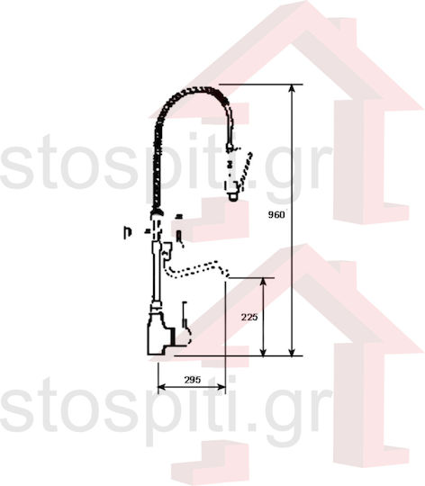 Gewerbliche Nutzung Armaturen Μπαταρία Λάντζας River R1008 17009