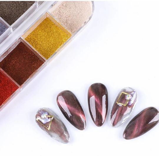 Case 12 Cat Eye Effect Powders Use Gel Acrylic Gel Acrylic