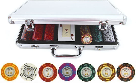Pokeritems Palace Σετ 300 Αριθμημένες Μάρκες Poker 14gr σε Βαλίτσα με 2 Τράπουλες