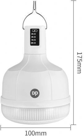 DP Craft Λάμπα Led Επαναφορτιζόμενη για Camping με Φακό 490lm 38W
