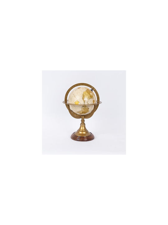 Wooden Globe 752-19017 22x22x32cm Brown Estheti Home Wood