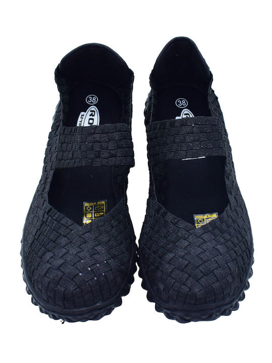 Ανατομικά Γυναικεία Slip-On Μαύρα