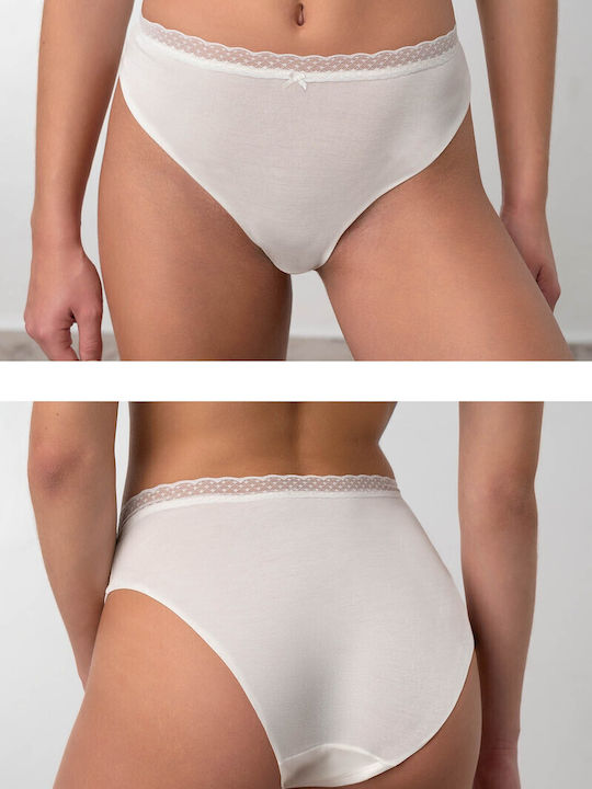 Talie înaltă Femeie Slip Cream