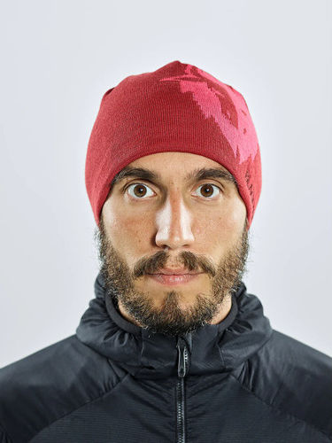 Unisex Fleece Headband Πλεκτό σε Κόκκινο χρώμα