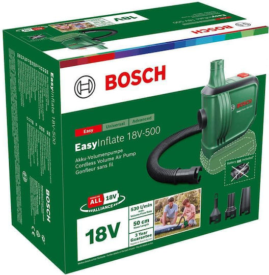 Bosch Easy Inflate 18V500 Pompă Electrică pentru Gonflabile Verde
