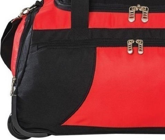 Polo Trolley Amsterdam Sack Voyage 40lt Black / Red with Wheels Fabric L50xW25xH40cm