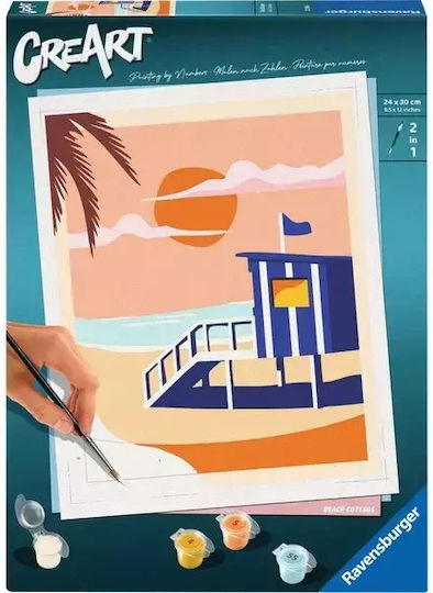 Ravensburger Creart Set De Colorat Paint By Numbers Adulți Cabana De Plajă