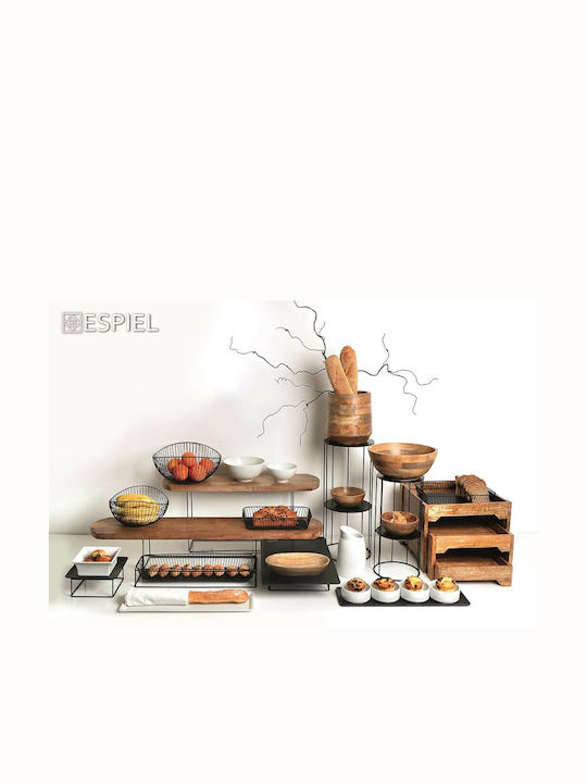 Espiel Fruit Bowl Metallic Black 37.5x37.5x19cm