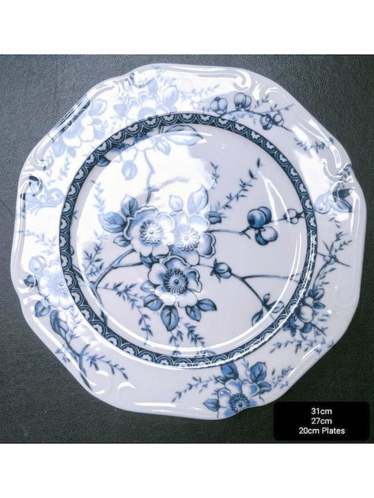 Oriana Ferelli Serving Platter made of Porcelain Blue with Diameter 31cm