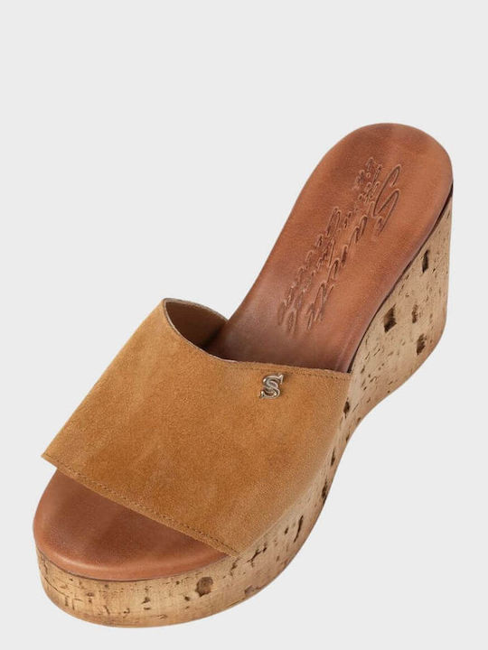 Platforme Dama Tip Slip On Tabac Maro