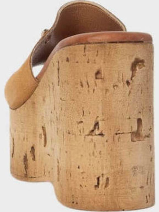Platforme Dama Tip Slip On Tabac Maro