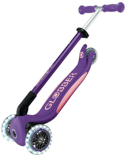 Globber Kinderroller Klappbar Elite Lights 3-Rad Lila