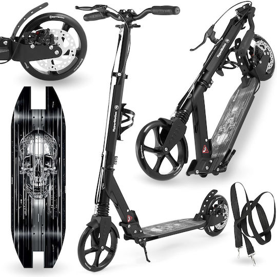 HyperMotion Kinderroller Klappbar Skyline 2-Rad für 6+ Jahre Jahre Schwarz