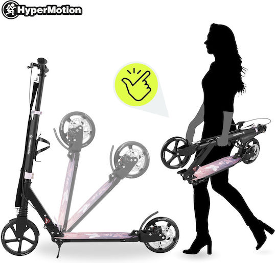 HyperMotion Kids Scooter Foldable Skyline 2-Wheel for 6+ years old Years Pink