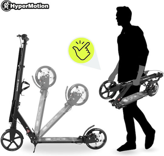 HyperMotion Kinderroller Klappbar Skyline 2-Rad für 6+ Jahre Jahre Schwarz