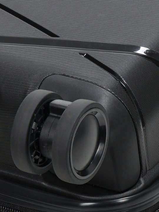 WORLDLINE Kabinenreisekoffer Hartschalen Black mit 4 Räder Höhe 55cm