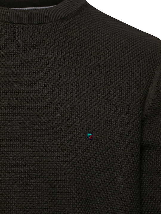 Redgreen Gestrickte Herrenbluse Mit Besonderem Muster Grün