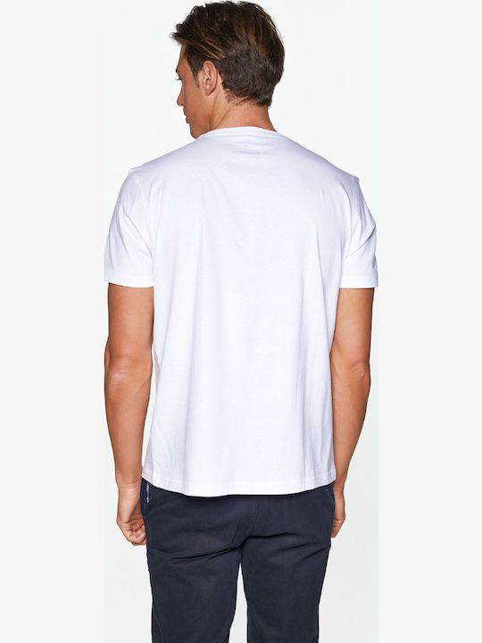 Redgreen T-shirt Τύπωμα Coastal Inspiration Λευκό
