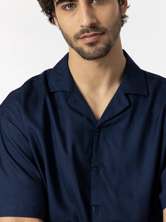 Men's Short Sleeve Relaxed Fit Shirt Tiffosi 10049978 Navy