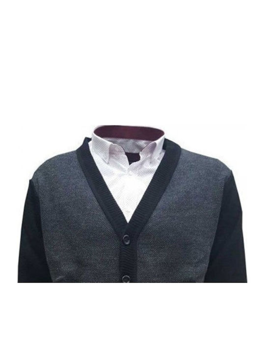 Valentino Ζακέτα Πλεκτή Κουμπιά Veldino Compoze Μαύρο