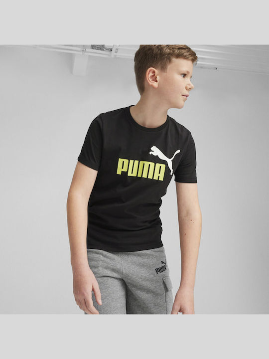 Kinderoberteile T-Shirt Schwarz-Grün